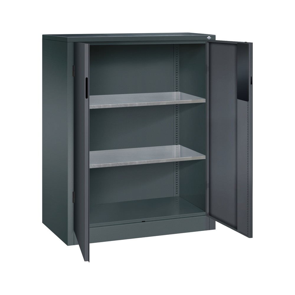 Produktabbildung Nr. 4: C+P Schwerlastschrank mit 2 Fachböden, HxBxT 1.200 x 930 x 500 mm, anthrazitgrau, schwarzgrau