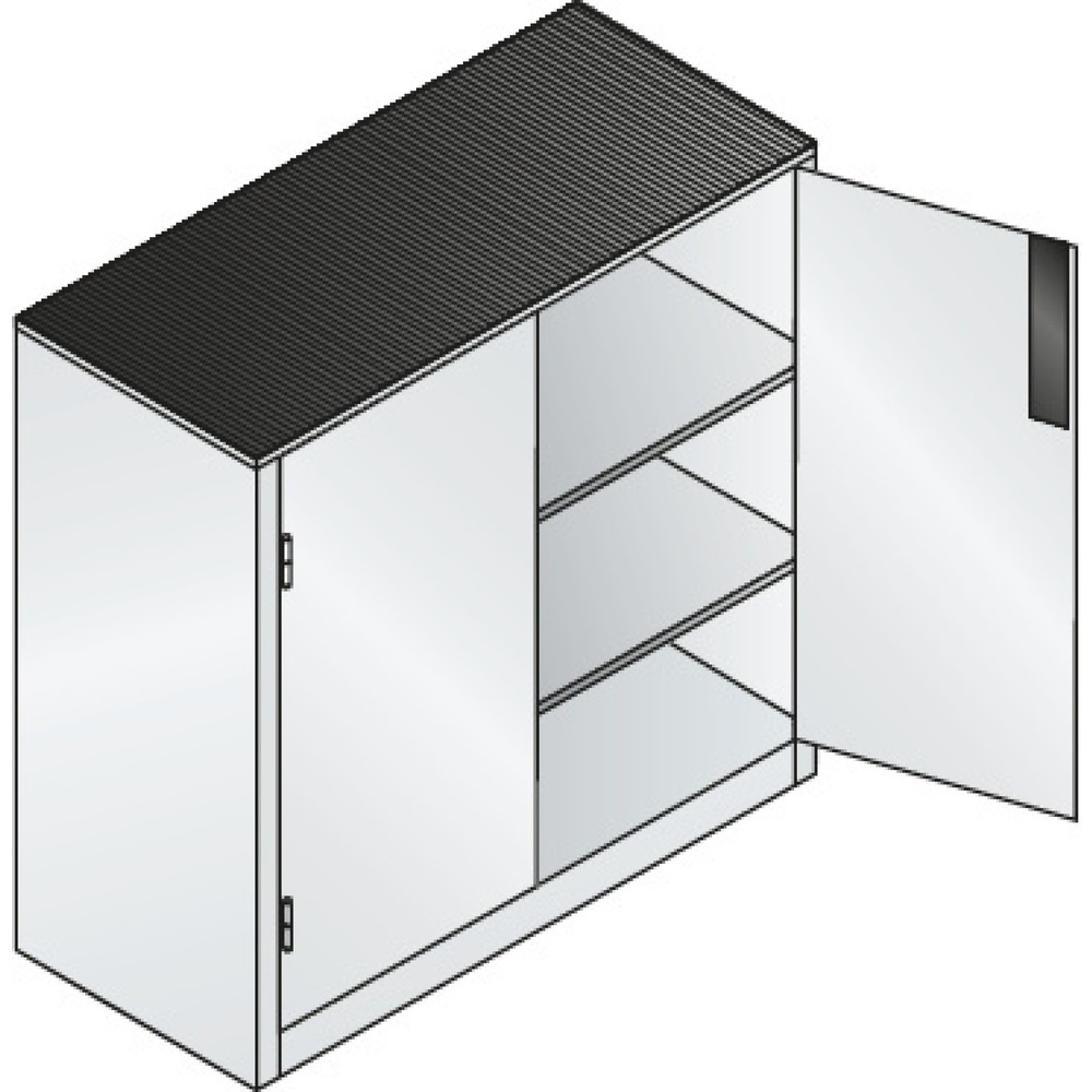 Produktabbildung Nr. 3: C+P Schwerlastschrank mit 2 Fachböden, HxBxT 1.200 x 1.200 x 500 mm, anthrazitgrau, anthrazitgrau
