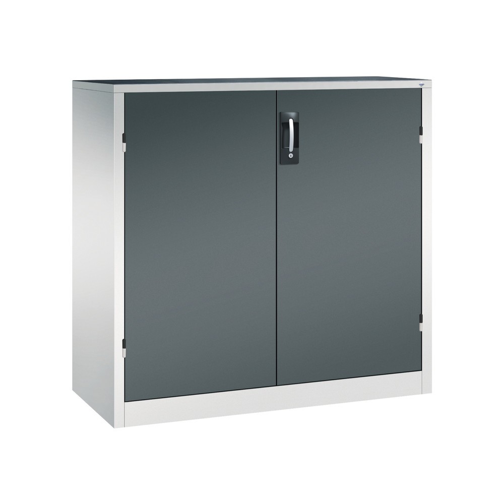Produktabbildung: C+P Schwerlastschrank mit 2 Fachböden, HxBxT 1.200 x 1.200 x 500 mm, lichtgrau, anthrazitgrau