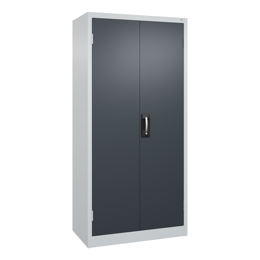 Produktabbildung: C+P Schwerlastschrank mit 4 Fachböden, HxBxT 1.950 x 930 x 500 mm, lichtgrau, anthrazitgrau