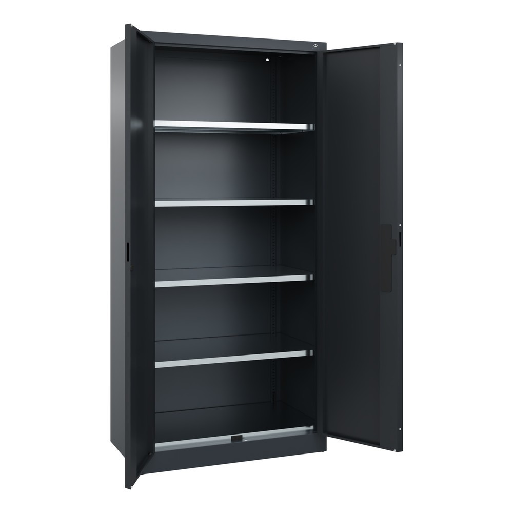 Produktabbildung Nr. 5: C+P Schwerlastschrank mit 4 Fachböden, HxBxT 1.950 x 930 x 500 mm, anthrazitgrau, schwarzgrau