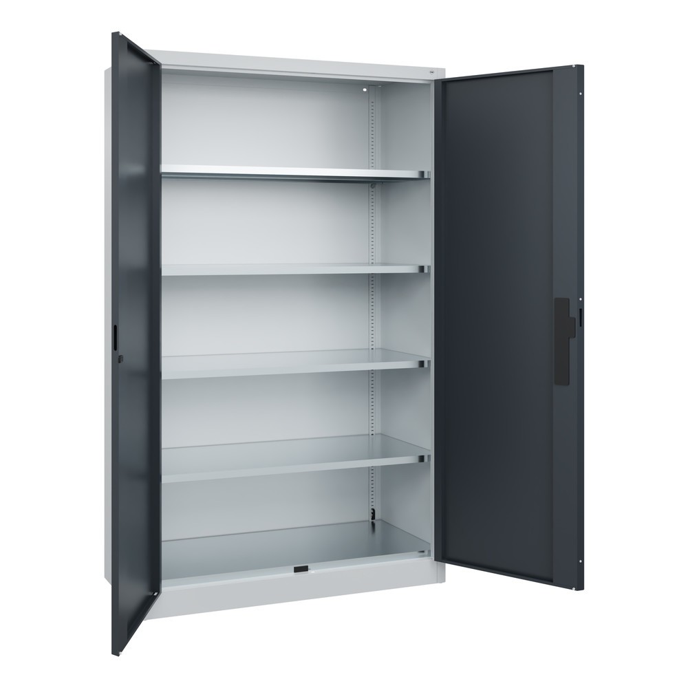 Produktabbildung Nr. 3: C+P Schwerlastschrank mit 4 Fachböden, HxBxT 1.950 x 1.200 x 500 mm, lichtgrau, anthrazitgrau