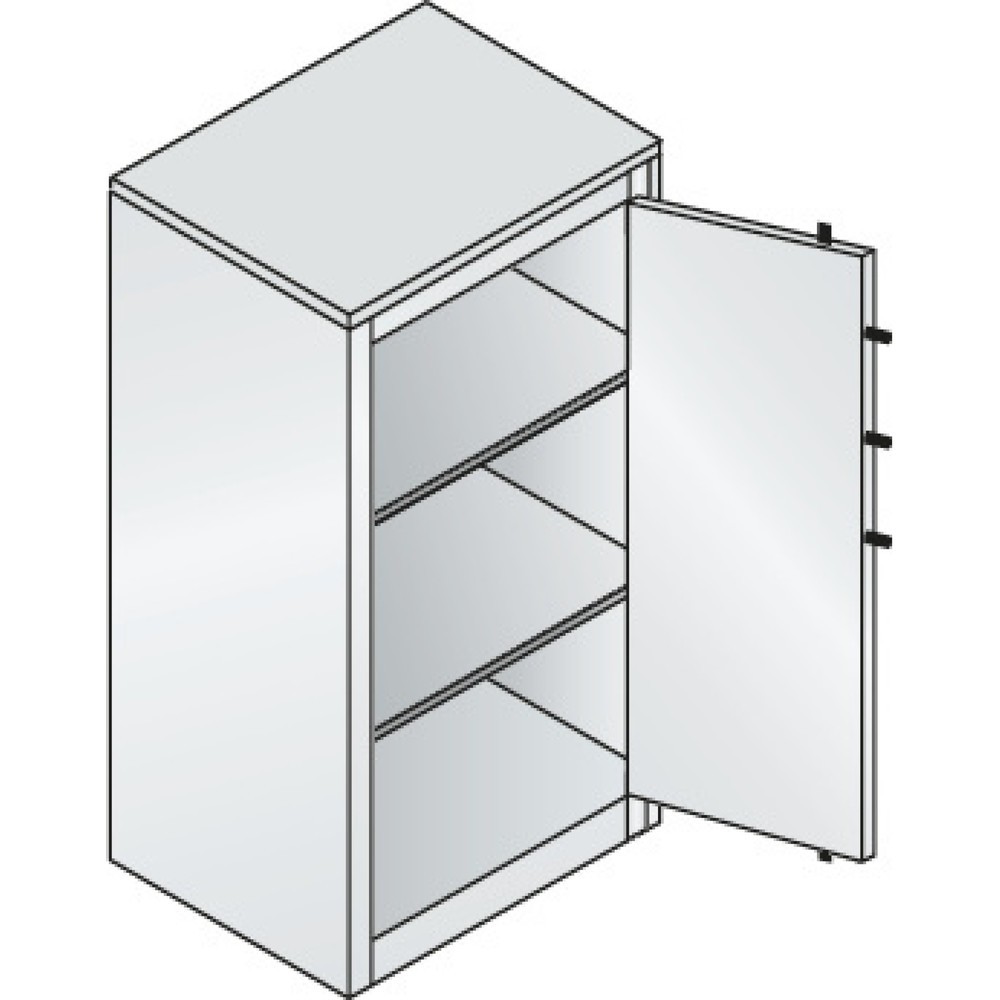 Produktabbildung Nr. 2: C+P Sicherheits-Flügeltürschrank , 3 OH, HxBxT 1.226 x 650 x 500 mm, schwarzgrau, lichtgrau, Ahorn