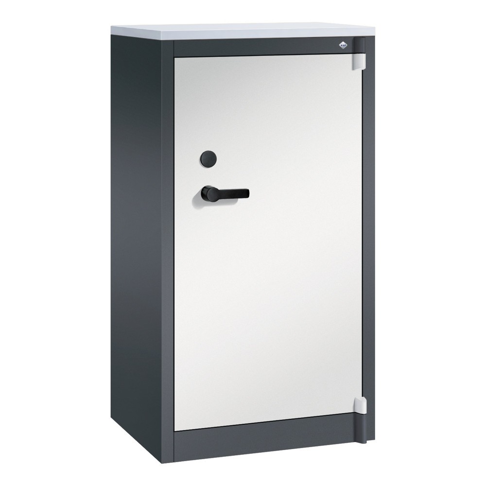 Produktabbildung: C+P Sicherheits-Flügeltürschrank , 3 OH, HxBxT 1.226 x 650 x 500 mm, schwarzgrau, lichtgrau, lichtgrau