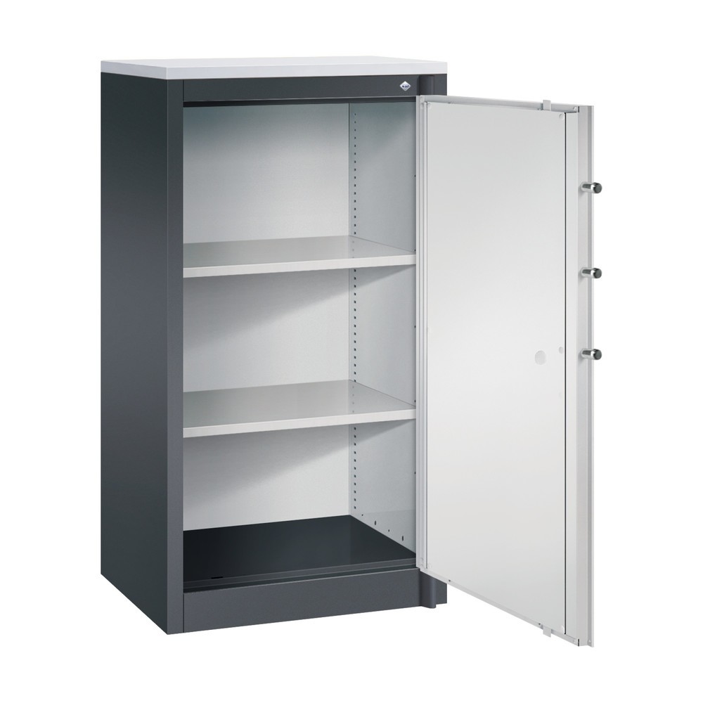 Produktabbildung Nr. 3: C+P Sicherheits-Flügeltürschrank , 3 OH, HxBxT 1.226 x 650 x 500 mm, schwarzgrau, lichtgrau, lichtgrau
