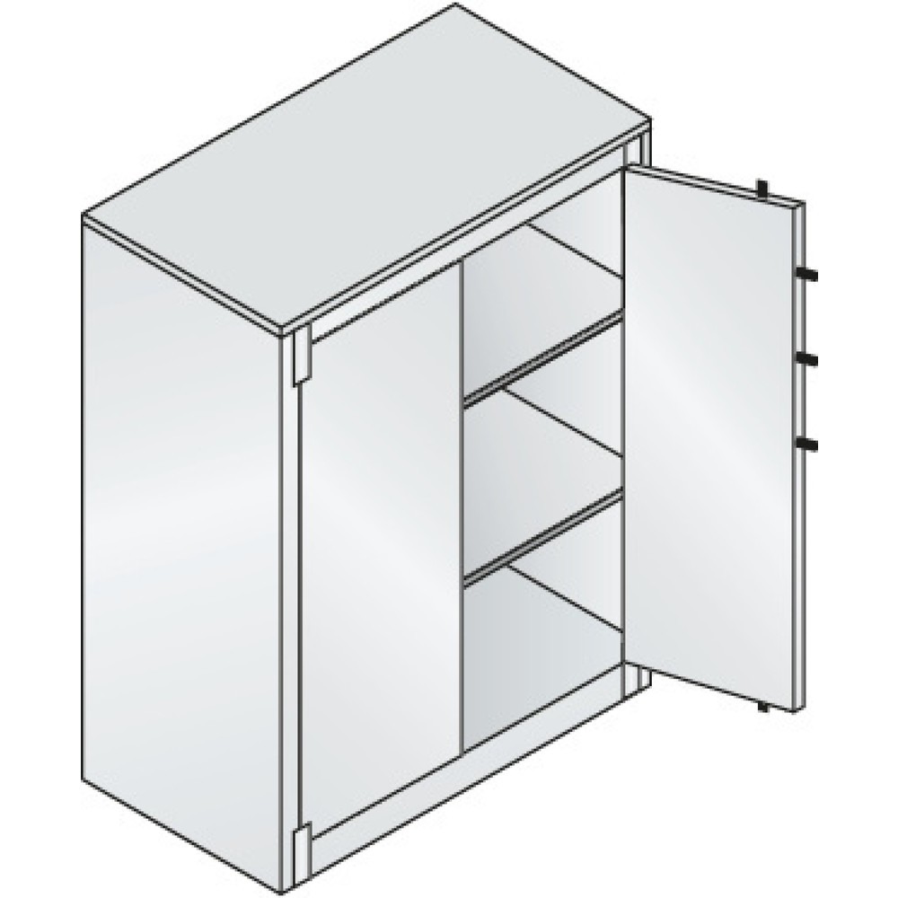 Produktabbildung Nr. 2: C+P Sicherheits-Flügeltürschrank, 3 OH, HxBxT 1.226 x 930 x 500 mm,schwarzgrau, lichtgrau, Ahorn
