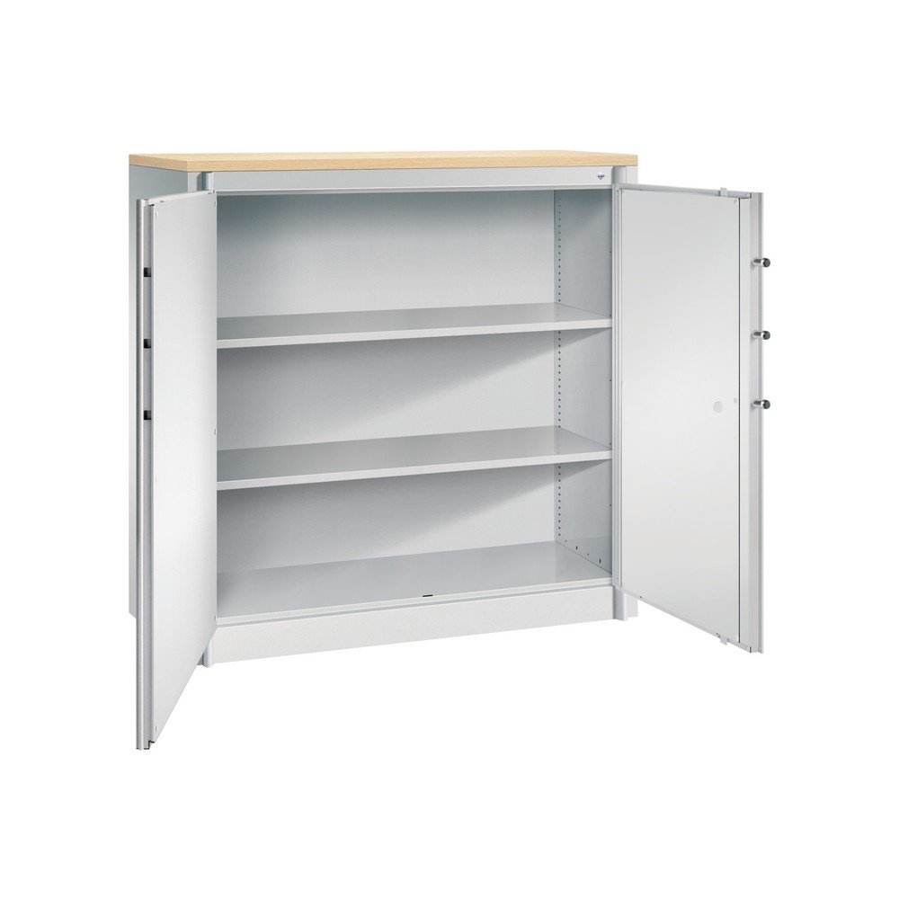 Produktabbildung Nr. 2: C+P Sicherheits-Flügeltürschrank, 3 OH, HxBxT 1.226 x 1.200 x 500 mm, lichtgrau, lichtgrau, Ahorn