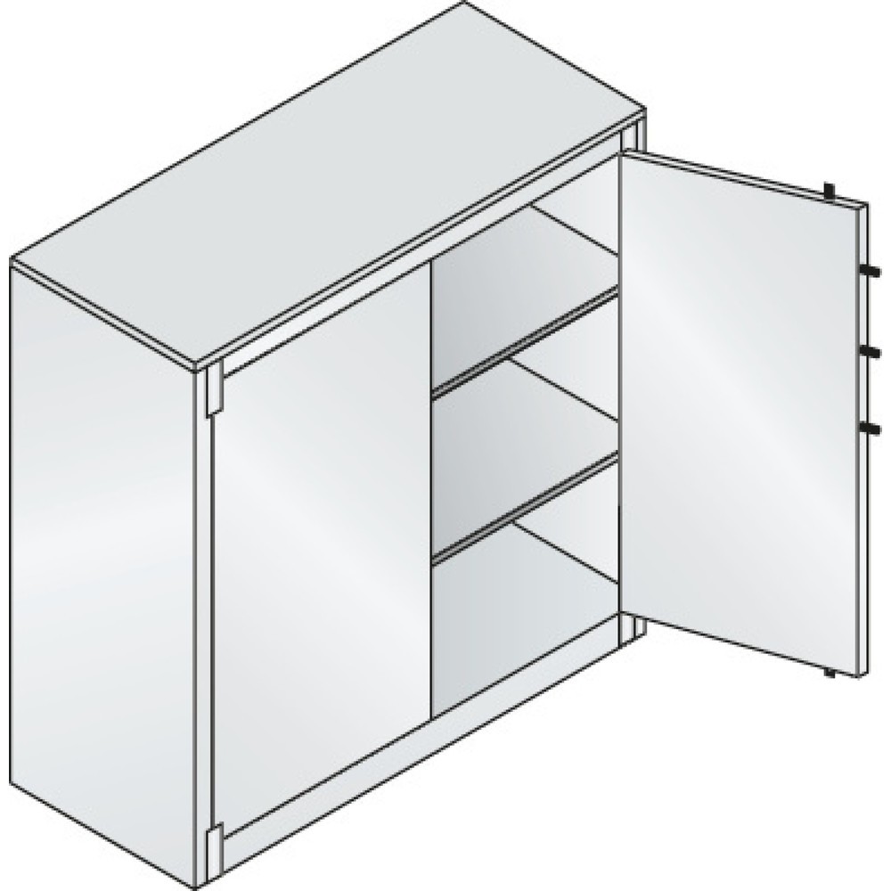 Produktabbildung Nr. 2: C+P Sicherheits-Flügeltürschrank, 3 OH, HxBxT 1.226 x 1.200 x 500 mm, schwarzgrau, lichtgrau, Ahorn