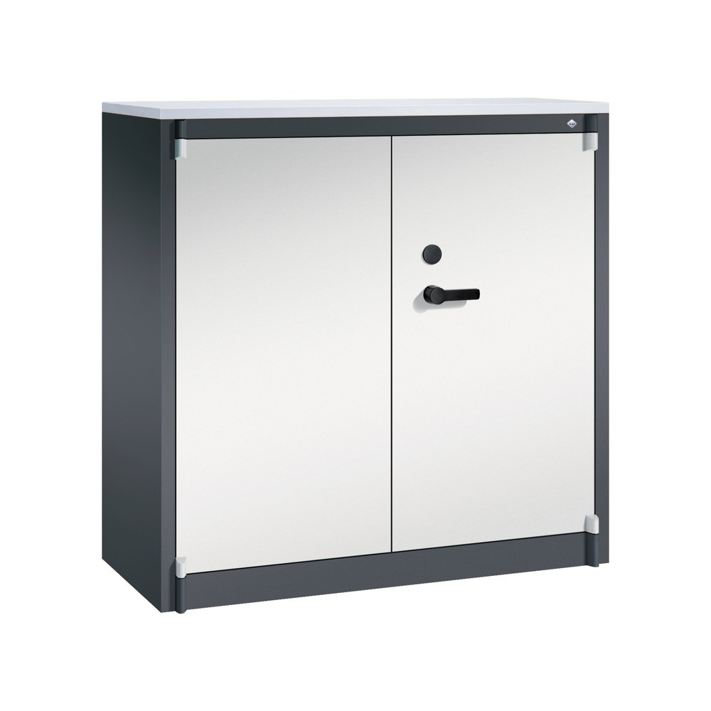 Produktabbildung: C+P Sicherheits-Flügeltürschrank, 3 OH, HxBxT 1.226 x 1.200 x 500 mm, schwarzgrau, lichtgrau, lichtgrau
