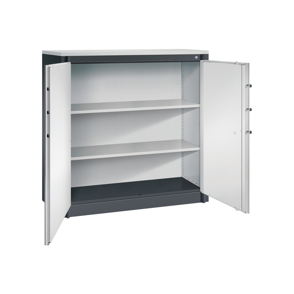Produktabbildung Nr. 3: C+P Sicherheits-Flügeltürschrank, 3 OH, HxBxT 1.226 x 1.200 x 500 mm, schwarzgrau, lichtgrau, lichtgrau