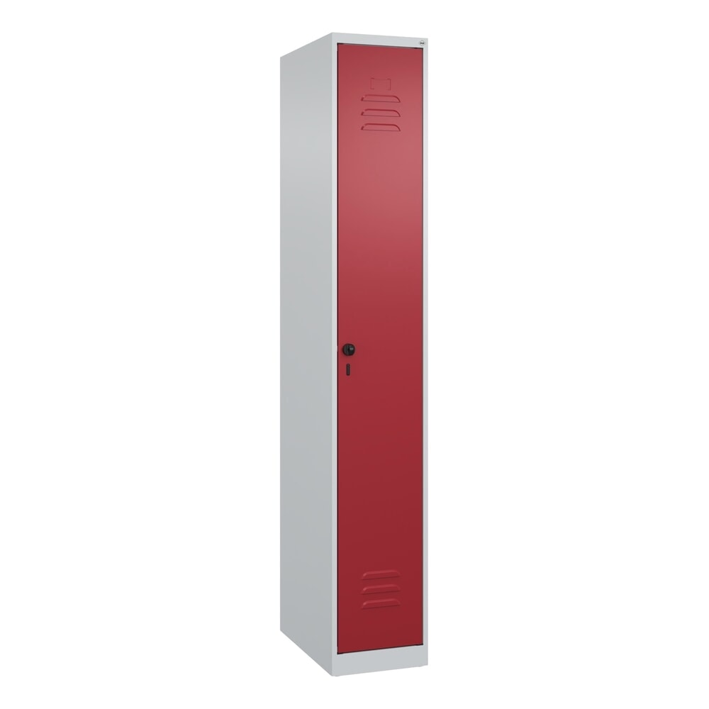 Produktabbildung Nr. 9: C+P Spind Classic PLUS, 1 Abteil, HxBxT 1.850 x 300 x 500 mm, lichtgrau, rubinrot, für Vorhängeschloss, ohne Mitteltrennwand