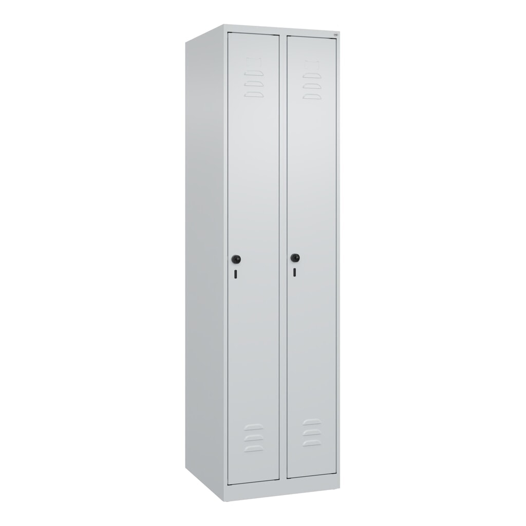Produktabbildung Nr. 9: C+P Spind Classic PLUS, 2 Abteile, HxBxT 1.850 x 500 x 500 mm, lichtgrau, lichtgrau, für Vorhängeschloss, ohne Mitteltrennwand