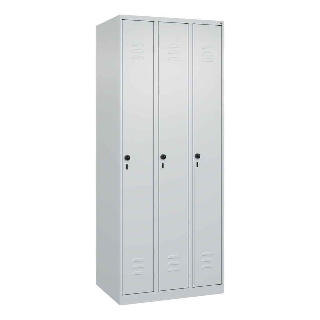 C+P Spind Classic PLUS, 3 Abteile, HxBxT 1.850 x 750 x 500 mm, lichtgrau, lichtgrau, für Vorhängeschloss, ohne Mitteltrennwand Produktabbildung Nr. 9: C+P Spind Classic PLUS, 3 Abteile, HxBxT 1.850 x 750 x 500 mm, lichtgrau, lichtgrau, für Vorhängeschloss, ohne Mitteltrennwand