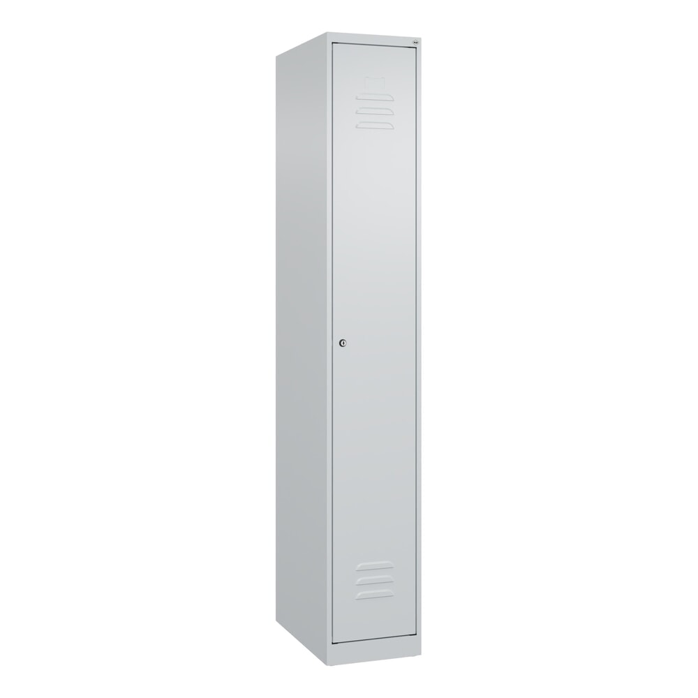 Produktabbildung Nr. 8: C+P Spind Classic PLUS, 1 Abteil, HxBxT 1.850 x 300 x 500 mm, lichtgrau, lichtgrau, Zylinderschloss, mit Mitteltrennwand