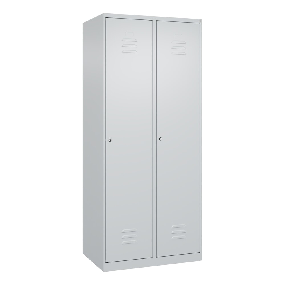 Produktabbildung Nr. 8: C+P Spind Classic PLUS, 2 Abteile, HxBxT 1.850 x 800 x 500 mm, lichtgrau, lichtgrau, Zylinderschloss, mit Mitteltrennwand