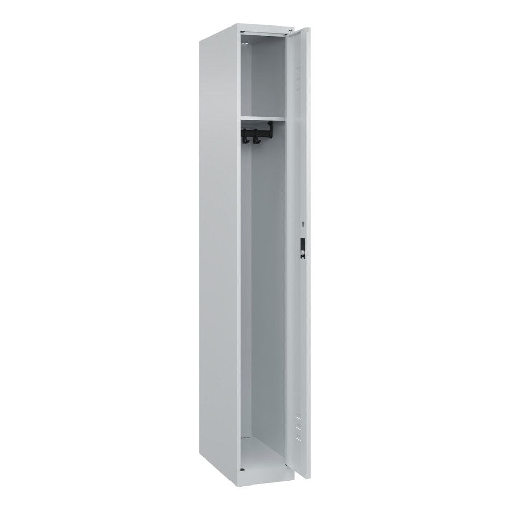 Produktabbildung Nr. 1: C+P Spind Classic PLUS, 1 Abteil, HxBxT 1.850 x 250 x 500 mm, lichtgrau, lichtgrau, Zylinderschloss, ohne Mitteltrennwand