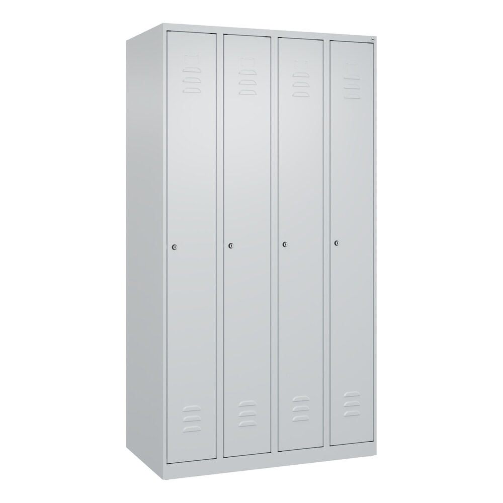 C+P Spind Classic PLUS, 4 Abteile, HxBxT 1.850 x 1.000 x 500 mm, lichtgrau, lichtgrau, Zylinderschloss, ohne Mitteltrennwand Produktabbildung Nr. 9: C+P Spind Classic PLUS, 4 Abteile, HxBxT 1.850 x 1.000 x 500 mm, lichtgrau, lichtgrau, Zylinderschloss, ohne Mitteltrennwand