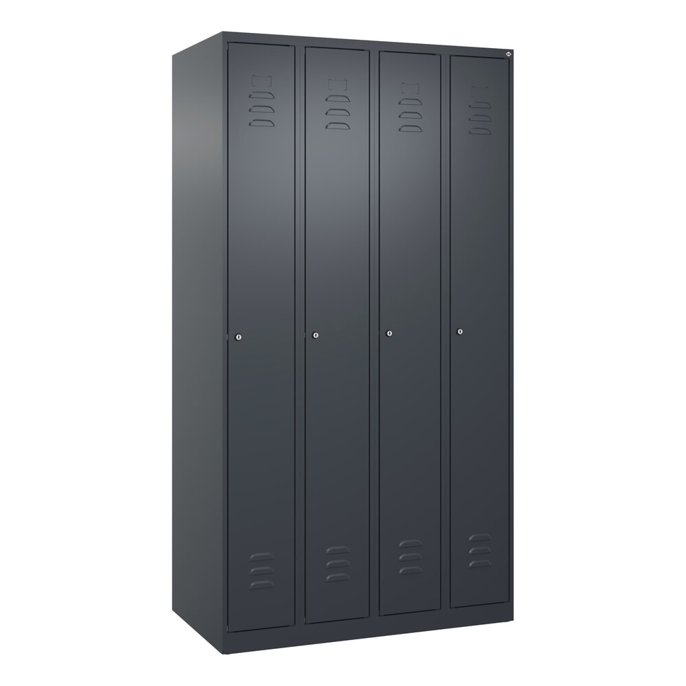 C+P Spind Classic PLUS, 4 Abteile, HxBxT 1.850 x 1.000 x 500 mm, anthrazitgrau, anthrazitgrau, Zylinderschloss, ohne Mitteltrennwand Produktabbildung Nr. 9: C+P Spind Classic PLUS, 4 Abteile, HxBxT 1.850 x 1.000 x 500 mm, anthrazitgrau, anthrazitgrau, Zylinderschloss, ohne Mitteltrennwand