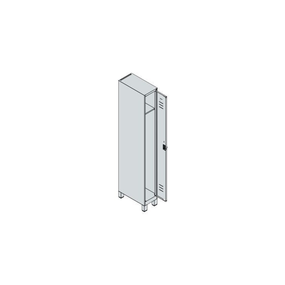 Produktabbildung Nr. 8: C+P Spind Classic PLUS, Füße, 1 Abteil, HxBxT 1.950 x 250 x 500 mm, anthrazitgrau, anthrazitgrau, Zylinderschloss, ohne Mitteltrennwand
