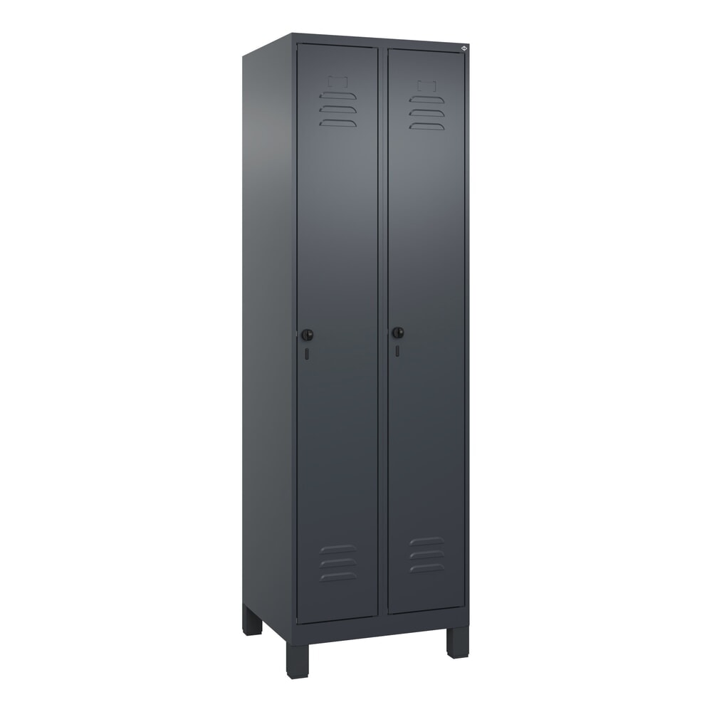 C+P Spind Classic PLUS, Füße, 2 Abteile, HxBxT 1.950 x 600 x 500 mm, anthrazitgrau, anthrazitgrau, für Vorhängeschloss, ohne Mitteltrennwand Produktabbildung Nr. 9: C+P Spind Classic PLUS, Füße, 2 Abteile, HxBxT 1.950 x 600 x 500 mm, anthrazitgrau, anthrazitgrau, für Vorhängeschloss, ohne Mitteltrennwand