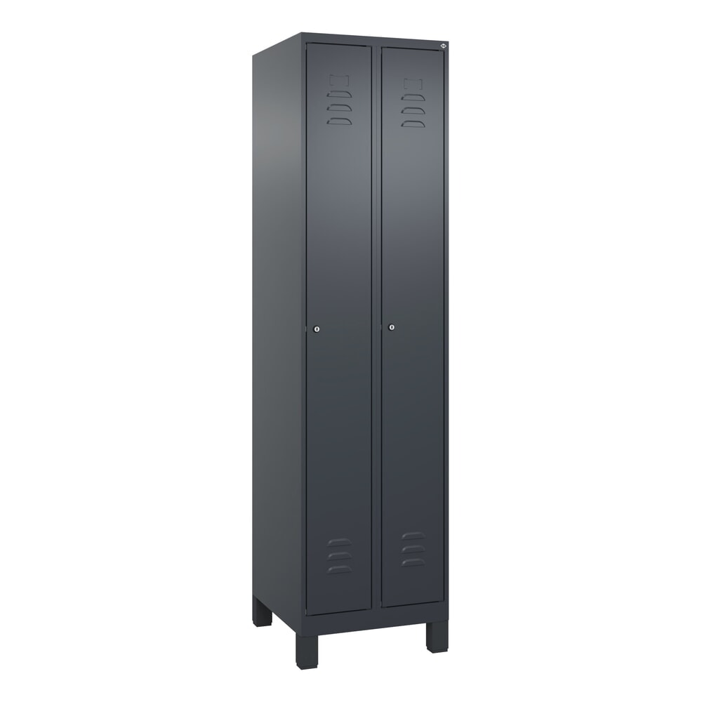 C+P Spind Classic PLUS, Füße, 2 Abteile, HxBxT 1.950 x 500 x 500 mm, anthrazitgrau, anthrazitgrau, Zylinderschloss, ohne Mitteltrennwand Produktabbildung Nr. 9: C+P Spind Classic PLUS, Füße, 2 Abteile, HxBxT 1.950 x 500 x 500 mm, anthrazitgrau, anthrazitgrau, Zylinderschloss, ohne Mitteltrennwand