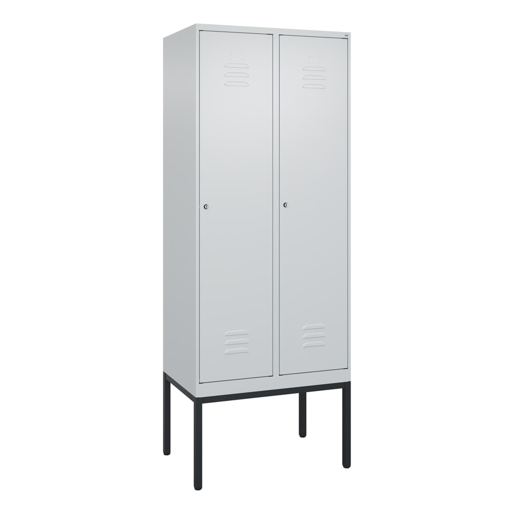 Produktabbildung Nr. 9: C+P Spind Classic PLUS, Gestell, 2 Abteile, HxBxT 2.120 x 800 x 500 mm, lichtgrau, lichtgrau, Zylinderschloss, ohne Mitteltrennwand