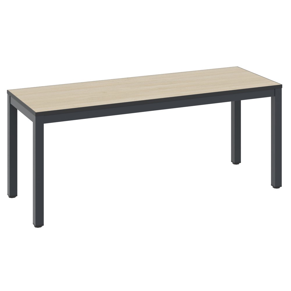 Produktabbildung: C+P Umkleidesitzbank Basic Plus, Länge 1.000 mm, schwarzgrau/Eiche Sereno