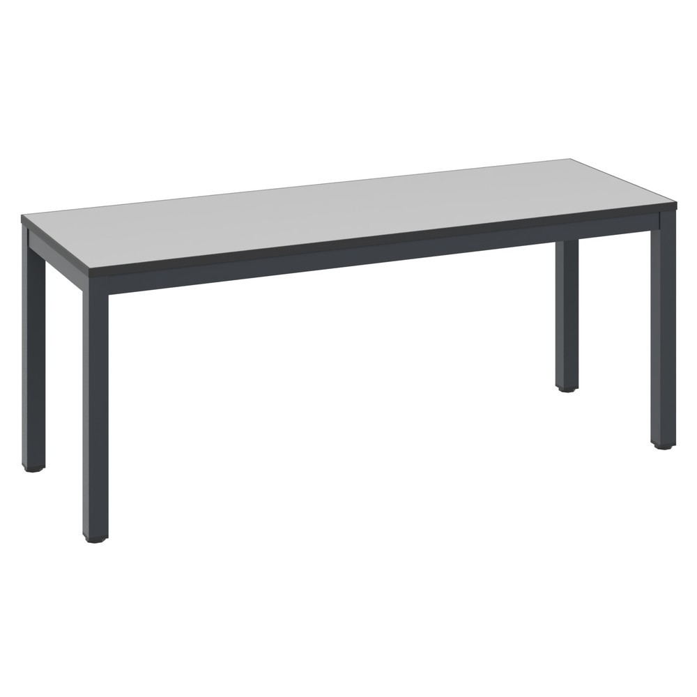 Produktabbildung: C+P Umkleidesitzbank Basic Plus, Länge 1.000 mm, schwarzgrau/silbergrau