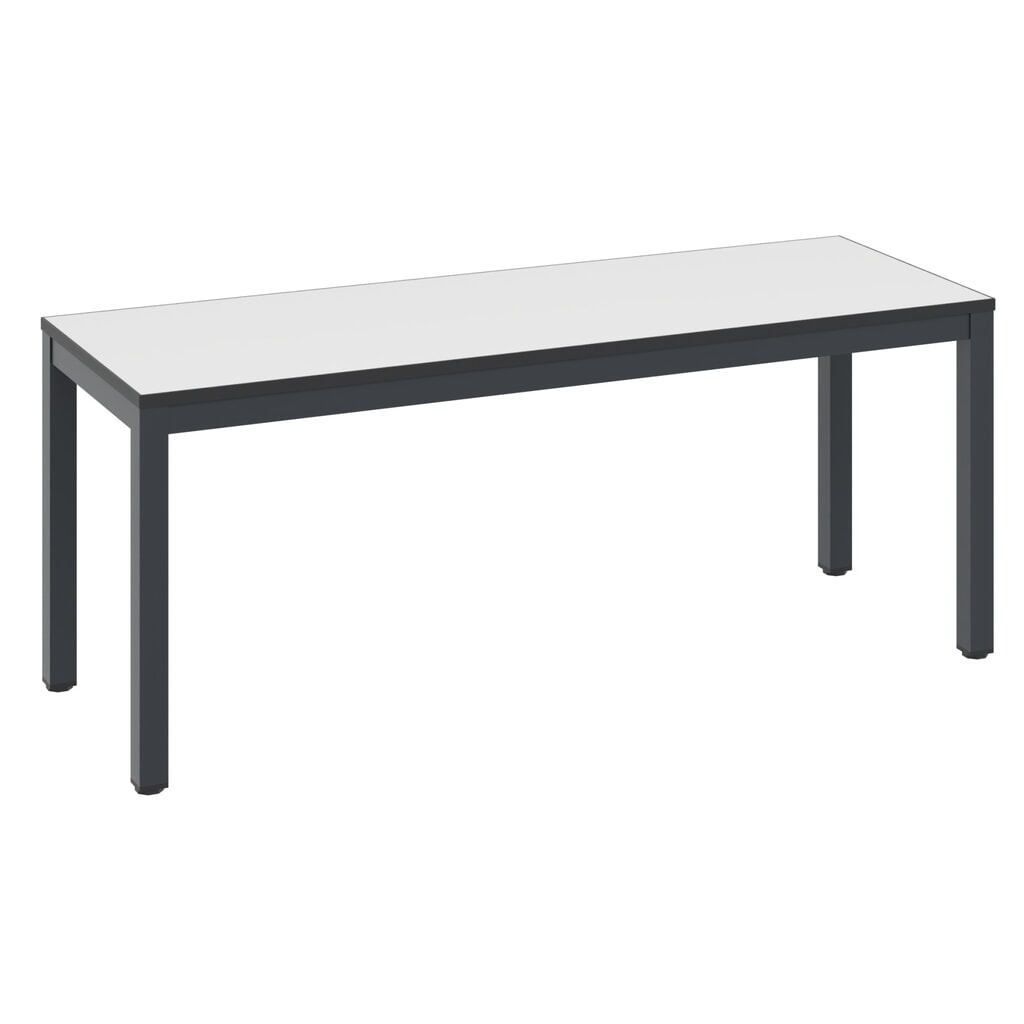 Produktabbildung: C+P Umkleidebank Basic Plus, Länge 1.000 mm, schwarzgrau/weiß
