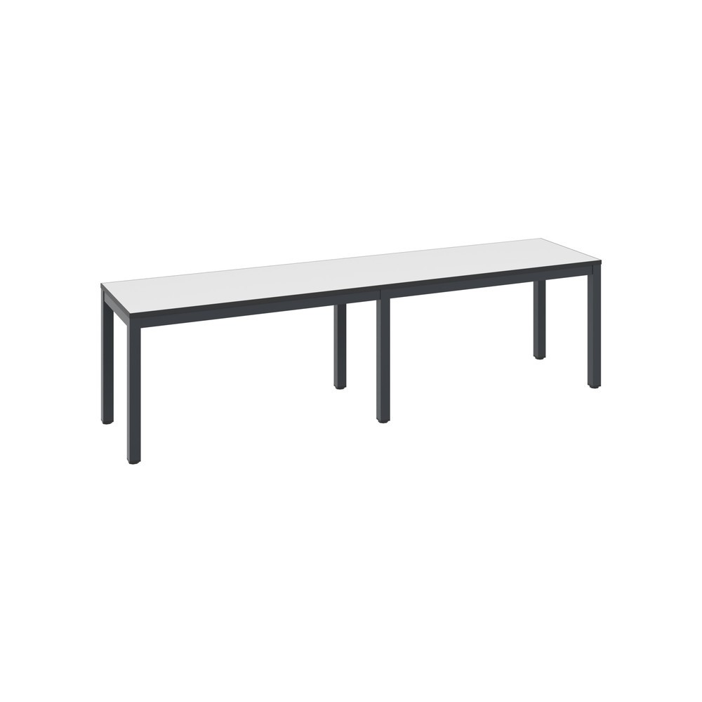 Produktabbildung Nr. 1: C+P Umkleidesitzbank Basic Plus, Länge 1.500 mm, schwarzgrau/weiß
