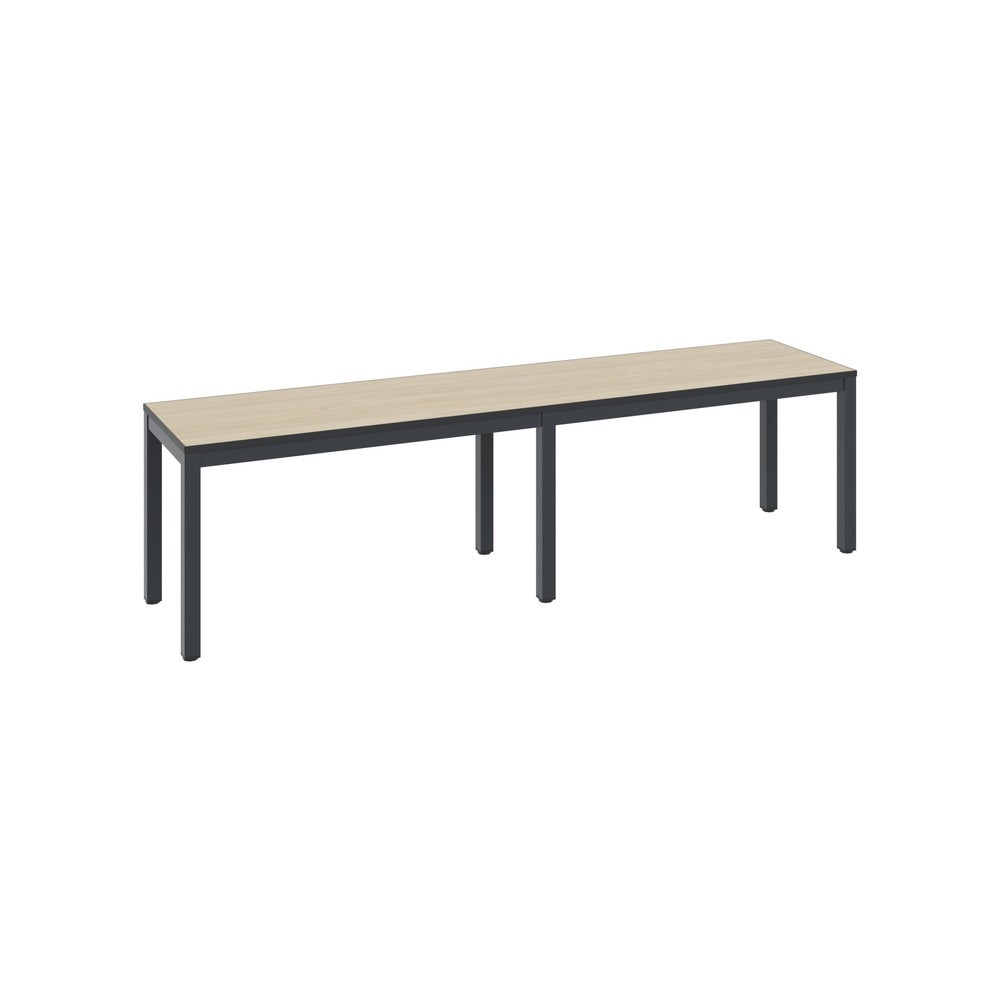 Produktabbildung: C+P Umkleidesitzbank Basic Plus, Länge 1.500 mm, schwarzgrau/Eiche Sereno