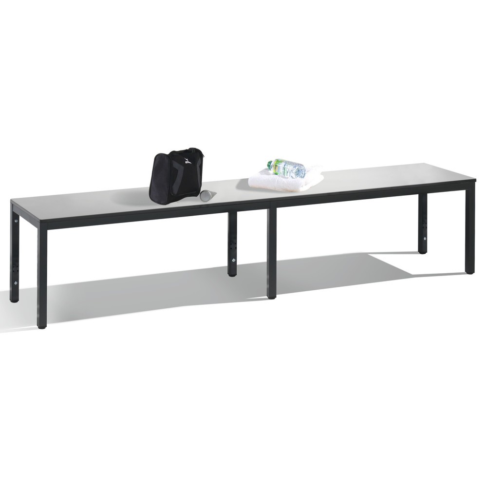 Produktabbildung Nr. 1: C+P Umkleidesitzbank Basic Plus, Länge 1.960 mm, schwarzgrau/weiß
