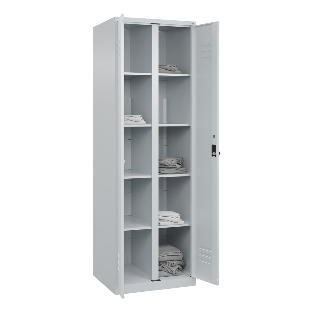 C+P Wäsche-Spind Classic PLUS, 2 Abteile, HxBxT 1.850 x 600 x 500 mm, lichtgrau, lichtgrau, für Vorhängeschloss, mit Mitteltrennwand Produktabbildung Nr. 10: C+P Wäsche-Spind Classic PLUS, 2 Abteile, HxBxT 1.850 x 600 x 500 mm, lichtgrau, lichtgrau, für Vorhängeschloss, mit Mitteltrennwand