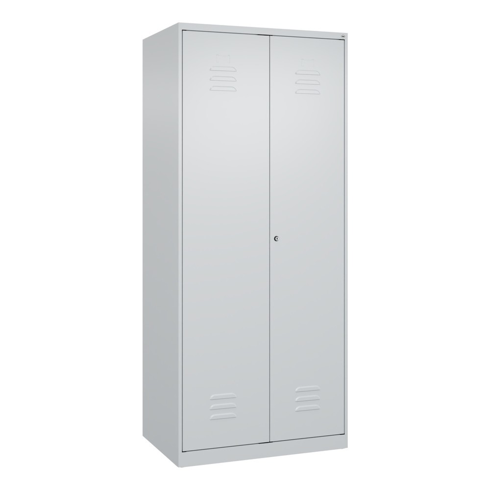 Produktabbildung: C+P Wäsche-Spind Classic PLUS, 2 Abteile, HxBxT 1.850 x 800 x 500 mm, lichtgrau, lichtgrau, Zylinderschloss, mit Mitteltrennwand