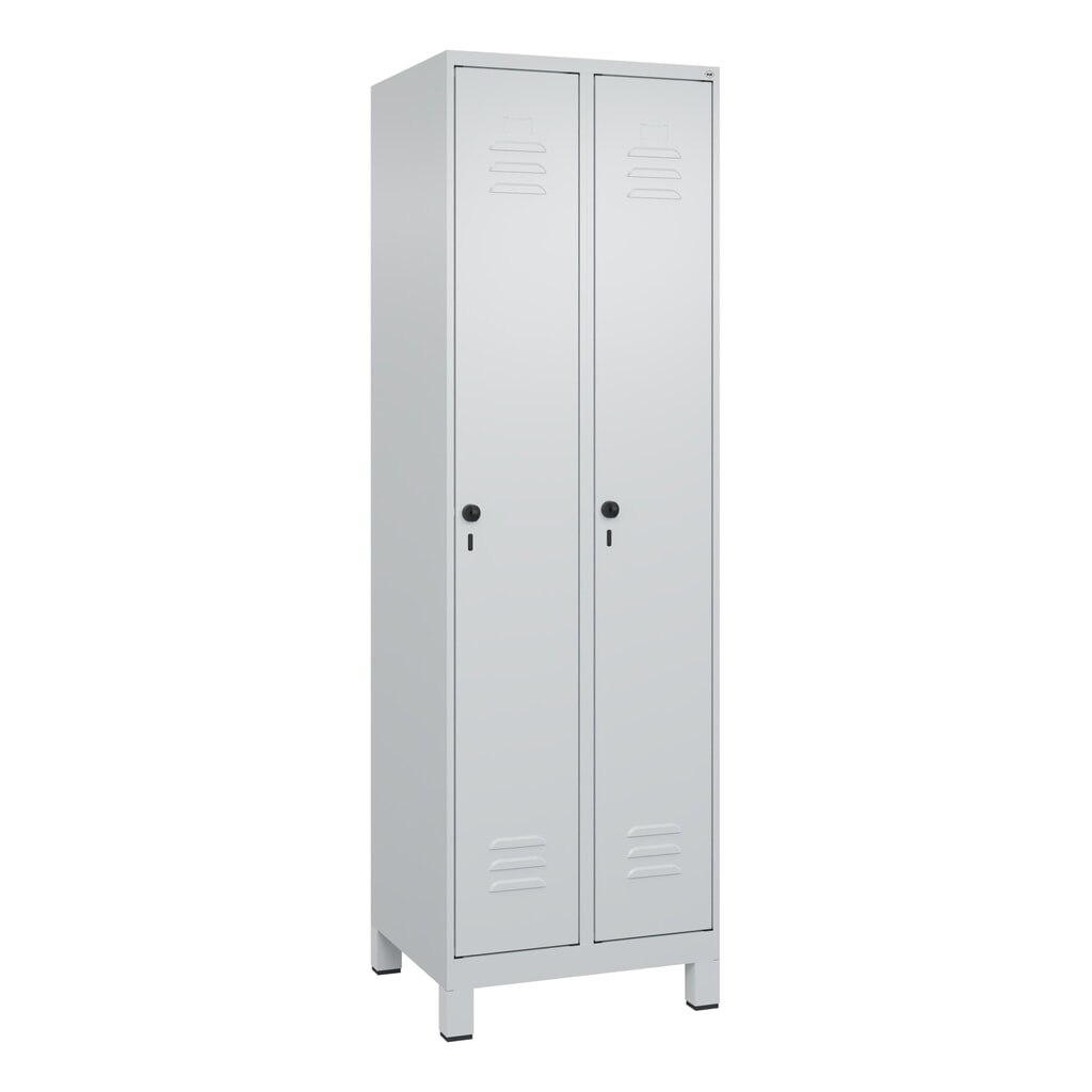 C+P Wäsche-Spind Classic PLUS, Füße, 2 Abteile, HxBxT 1.950 x 600 x 500 mm, lichtgrau, lichtgrau, für Vorhängeschloss, ohne Mitteltrennwand Produktabbildung Nr. 9: C+P Wäsche-Spind Classic PLUS, Füße, 2 Abteile, HxBxT 1.950 x 600 x 500 mm, lichtgrau, lichtgrau, für Vorhängeschloss, ohne Mitteltrennwand