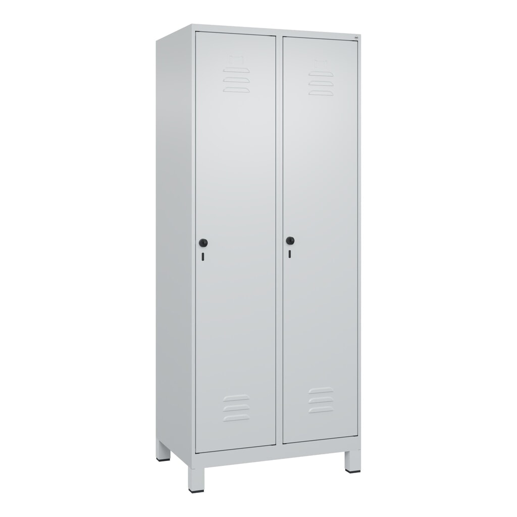 C+P Wäsche-Spind Classic PLUS, Füße, 2 Abteile, HxBxT 1.950 x 800 x 500 mm, lichtgrau, lichtgrau, für Vorhängeschloss, ohne Mitteltrennwand Produktabbildung Nr. 9: C+P Wäsche-Spind Classic PLUS, Füße, 2 Abteile, HxBxT 1.950 x 800 x 500 mm, lichtgrau, lichtgrau, für Vorhängeschloss, ohne Mitteltrennwand