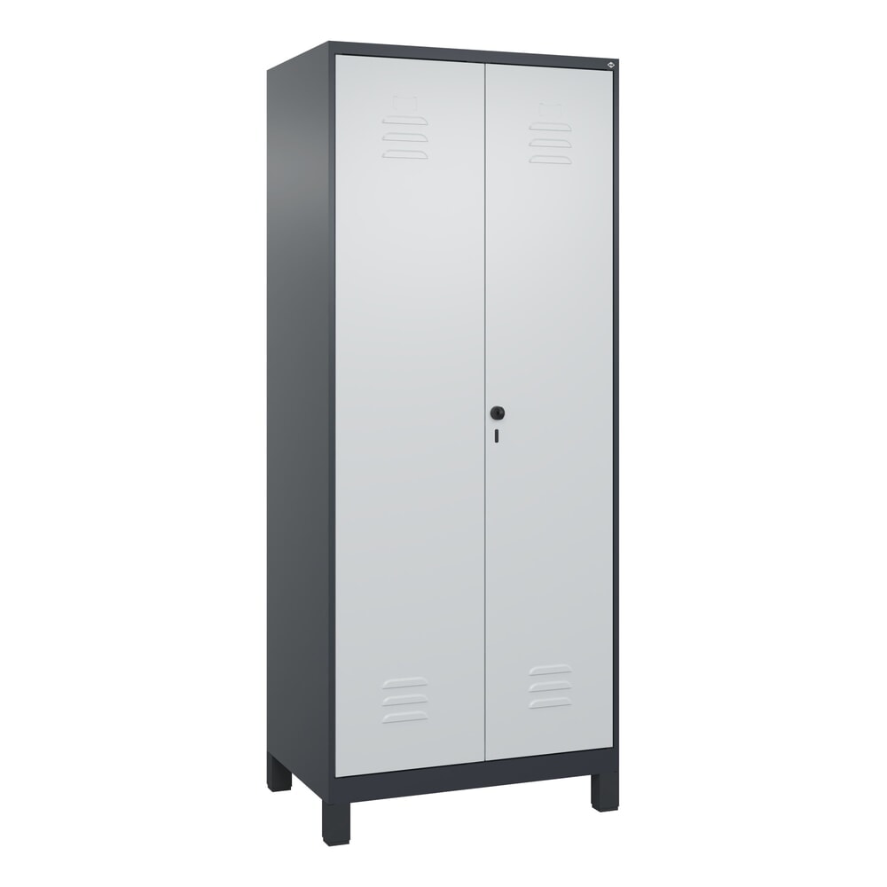 C+P Wäsche-Spind Classic PLUS, Füße, 2 Abteile, HxBxT 1.950 x 800 x 500 mm, anthrazitgrau, lichtgrau, für Vorhängeschloss, mit Mitteltrennwand Produktabbildung Nr. 9: C+P Wäsche-Spind Classic PLUS, Füße, 2 Abteile, HxBxT 1.950 x 800 x 500 mm, anthrazitgrau, lichtgrau, für Vorhängeschloss, mit Mitteltrennwand