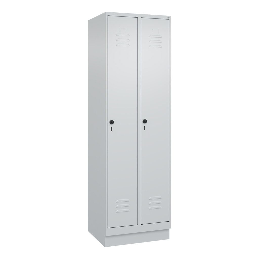 C+P Wäsche-Spind Classic PLUS, Sockel, 2 Abteile, HxBxT 1.950 x 600 x 500 mm, lichtgrau, lichtgrau, für Vorhängeschloss, ohne Mitteltrennwand Produktabbildung Nr. 9: C+P Wäsche-Spind Classic PLUS, Sockel, 2 Abteile, HxBxT 1.950 x 600 x 500 mm, lichtgrau, lichtgrau, für Vorhängeschloss, ohne Mitteltrennwand