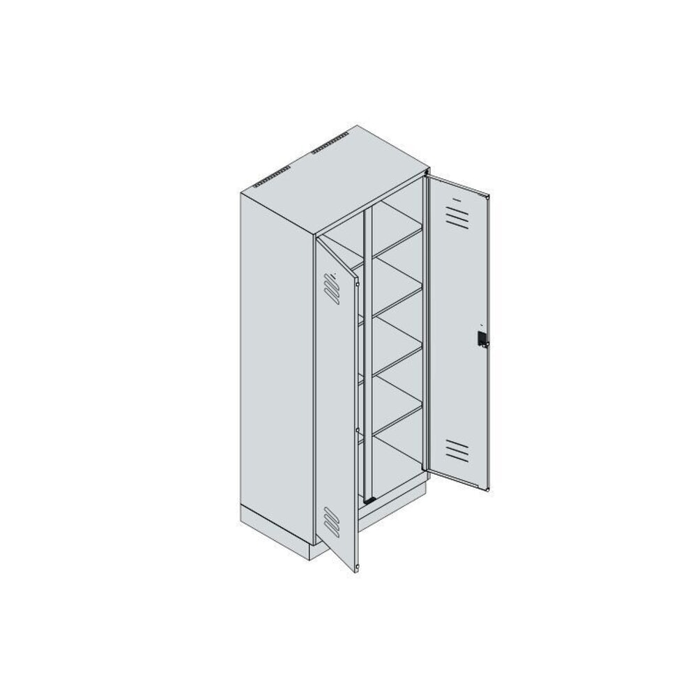 C+P Wäsche-Spind Classic PLUS, Sockel, 2 Abteile, HxBxT 1.950 x 800 x 500 mm, lichtgrau, lichtblau, Zylinderschloss, mit Mitteltrennwand Produktabbildung Nr. 8: C+P Wäsche-Spind Classic PLUS, Sockel, 2 Abteile, HxBxT 1.950 x 800 x 500 mm, lichtgrau, lichtblau, Zylinderschloss, mit Mitteltrennwand