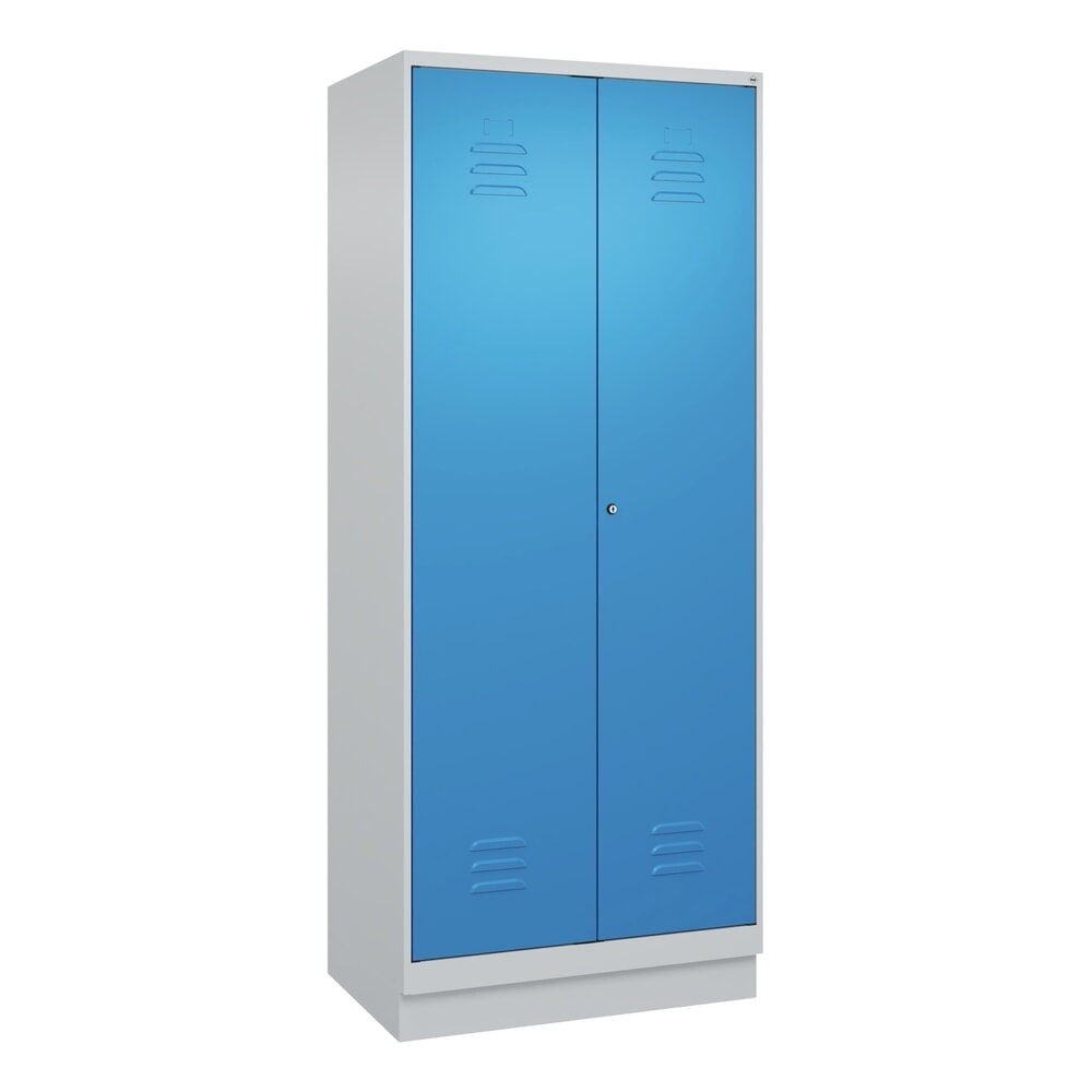 C+P Wäsche-Spind Classic PLUS, Sockel, 2 Abteile, HxBxT 1.950 x 800 x 500 mm, lichtgrau, lichtblau, Zylinderschloss, mit Mitteltrennwand Produktabbildung Nr. 9: C+P Wäsche-Spind Classic PLUS, Sockel, 2 Abteile, HxBxT 1.950 x 800 x 500 mm, lichtgrau, lichtblau, Zylinderschloss, mit Mitteltrennwand