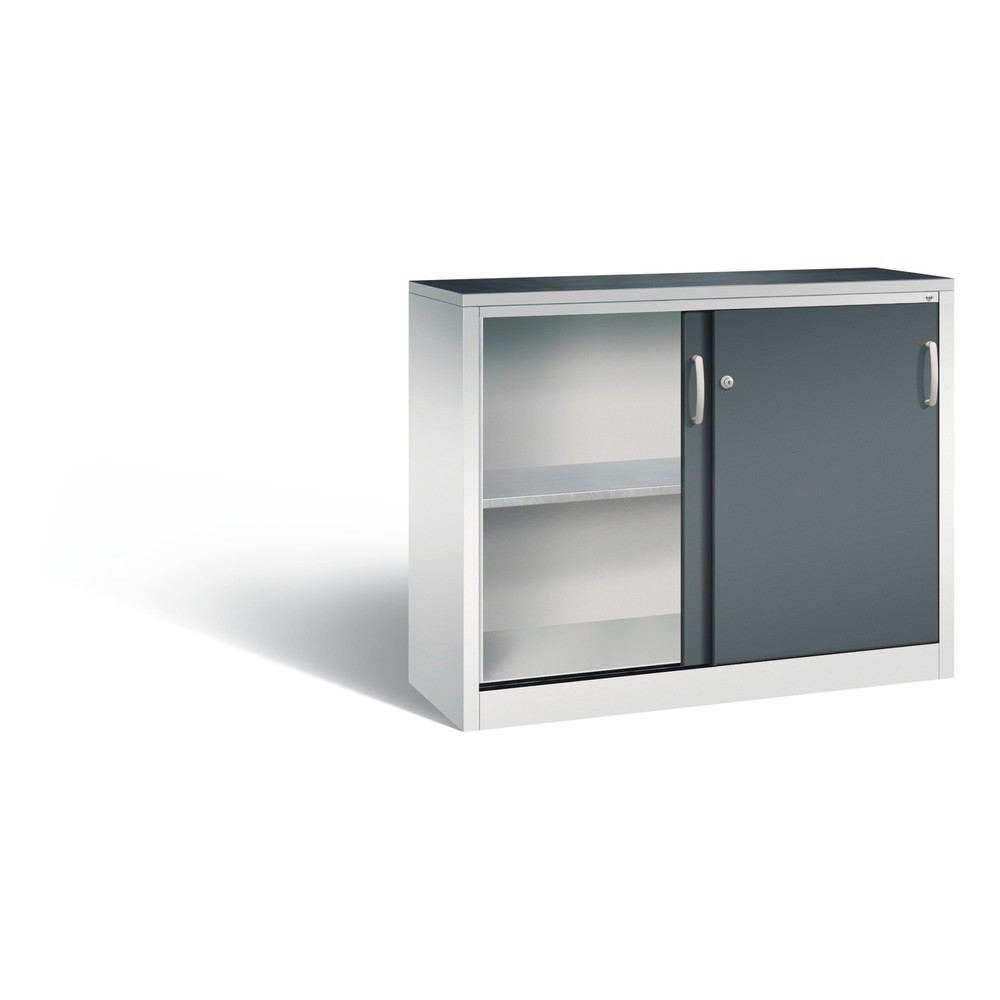 Produktabbildung Nr. 4: C+P Werkstatt-Beistellschrank mit 1 Fachboden, HxBxT 1.000 x 1.200 x 400 mm, lichtgrau, anthrazitgrau