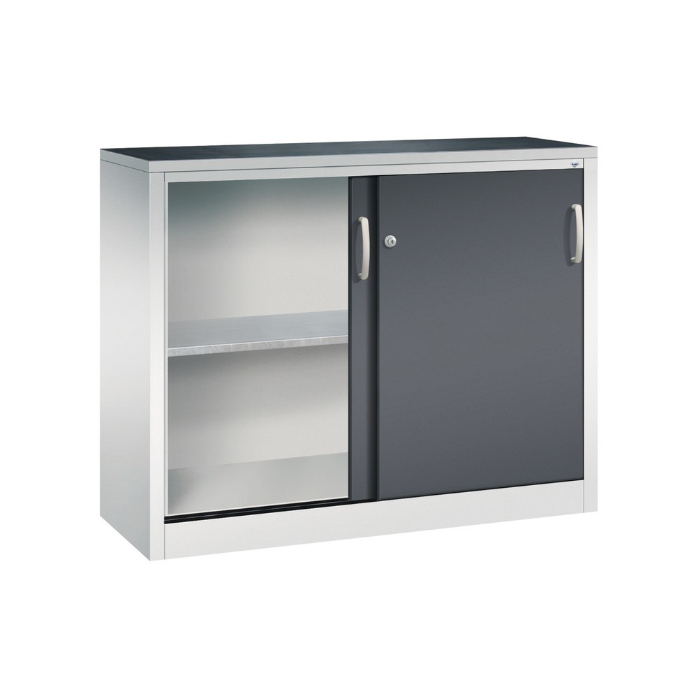 Produktabbildung Nr. 4: C+P Werkstatt-Beistellschrank mit 1 Fachboden, HxBxT 1.000 x 1.200 x 400 mm, lichtgrau, schwarzgrau