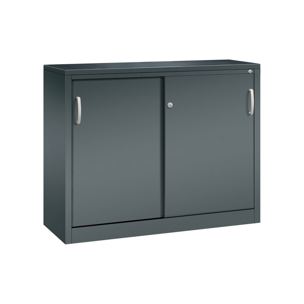 Produktabbildung: C+P Werkstatt-Beistellschrank mit 1 Fachboden, HxBxT 1.000 x 1.200 x 400 mm, anthrazitgrau, anthrazitgrau