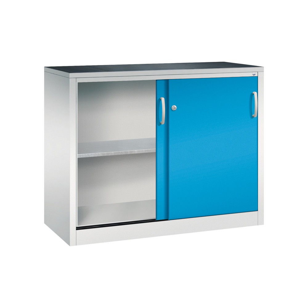 Produktabbildung Nr. 4: C+P Werkstatt-Beistellschrank mit 1 Fachboden, HxBxT 1.000 x 1.200 x 500 mm, lichtgrau, lichtblau