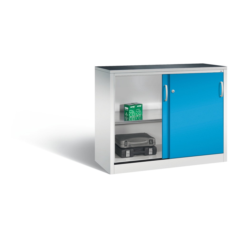 Produktabbildung Nr. 5: C+P Werkstatt-Beistellschrank mit 1 Fachboden, HxBxT 1.000 x 1.200 x 500 mm, lichtgrau, lichtblau