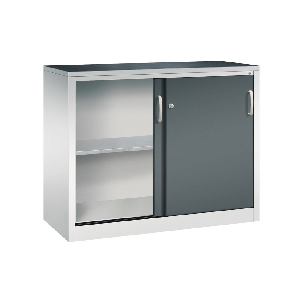 Produktabbildung Nr. 4: C+P Werkstatt-Beistellschrank mit 1 Fachboden, HxBxT 1.000 x 1.200 x 500 mm, lichtgrau, anthrazitgrau