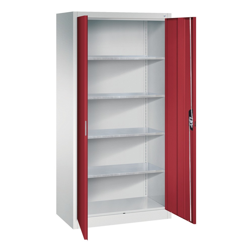 Produktabbildung Nr. 19: C+P Werkstatt-Flügeltürschrank mit 4 Fachböden, HxBxT 1.950 x  930 x 500 mm, lichtgrau, anthrazitgrau