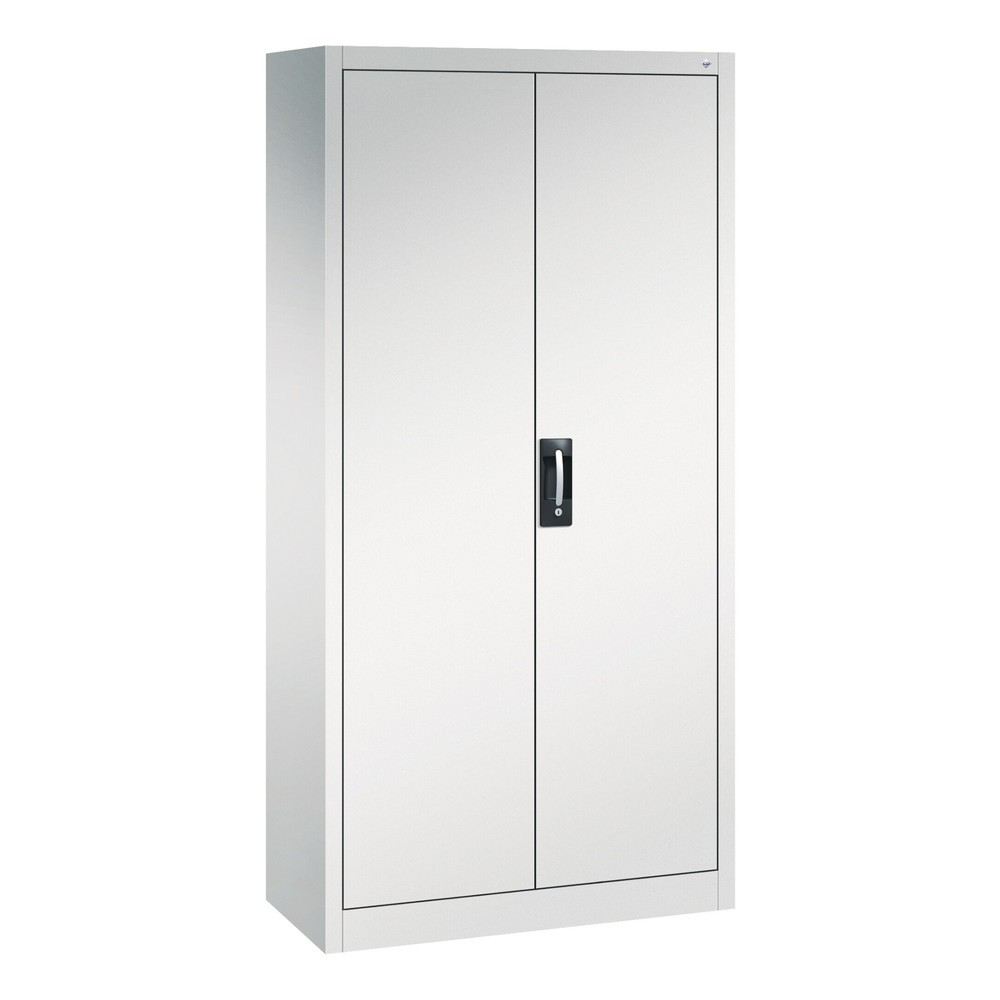 Produktabbildung: C+P Werkstatt-Flügeltürschrank mit 4 Fachböden, HxBxT 1.950 x  930 x 400 mm, lichtgrau, lichtgrau