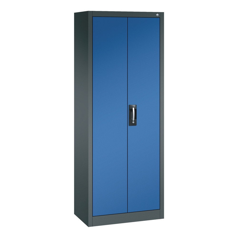 Produktabbildung Nr. 1: C+P Werkstatt-Flügeltürschrank mit 4 Fachböden, HxBxT 1.950 x 800 x 400 mm, anthrazitgrau, enzianblau