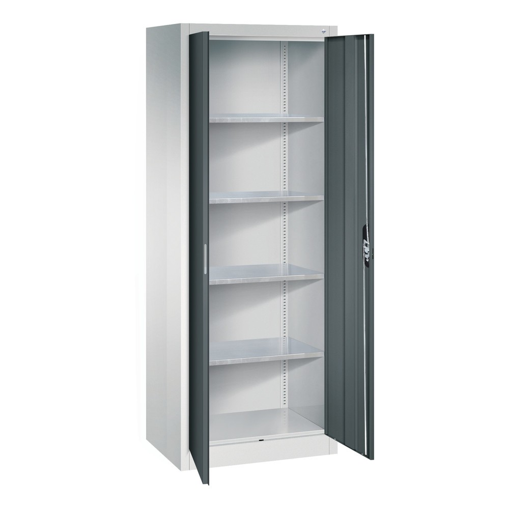 Produktabbildung Nr. 18: C+P Werkstatt-Flügeltürschrank mit 4 Fachböden, HxBxT 1.950 x 800 x 500 mm, lichtgrau, anthrazitgrau